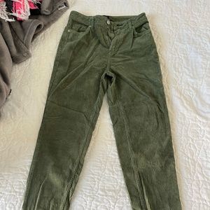 green corduroy jeans